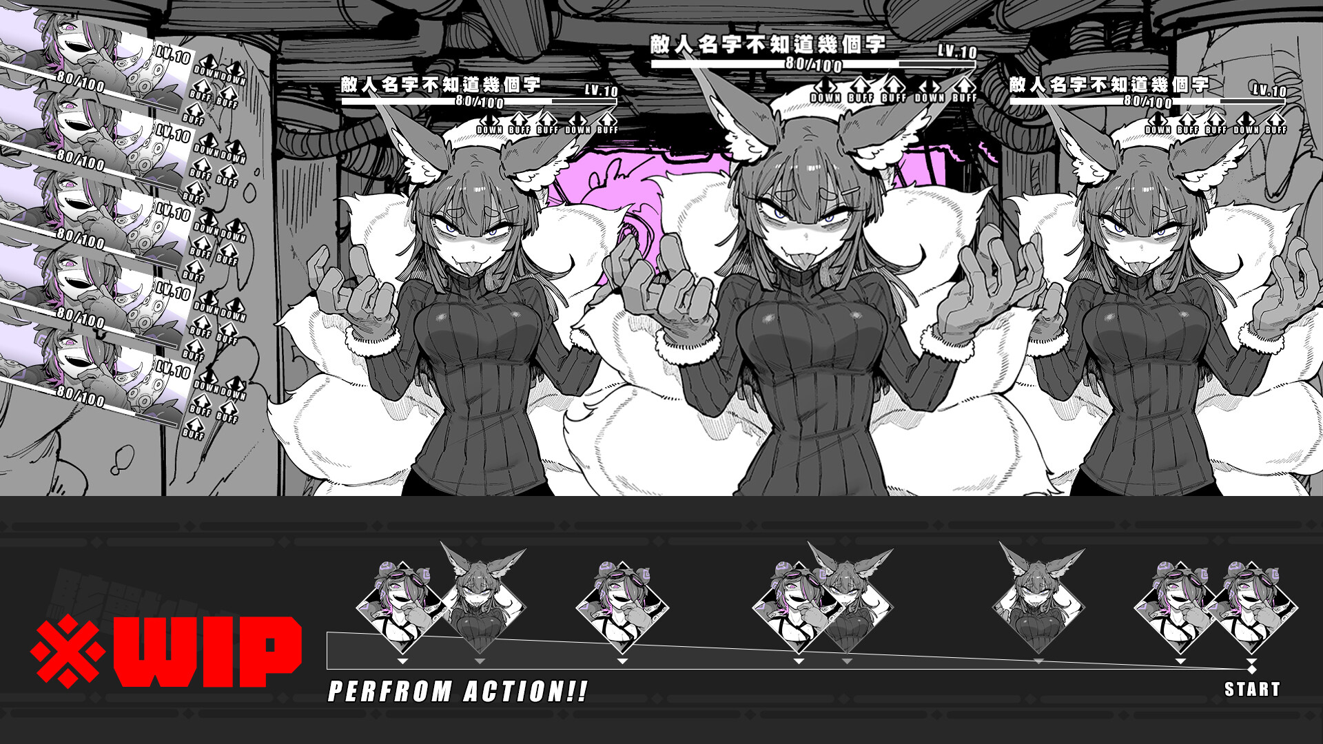 Kaiju Girls stunning visual novel scene and artwork